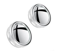 Aprilsunnyzone Blind Spot Auxiliary Mirror For Car Rearview With Suction Cup 360 Degree Rotation Wide Angle HD Glass Anti Scratch Design(White Rainy eyebrows)