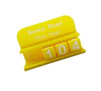 Aprilsunnyzone Book Counter For Books Read This Year With Compact Footprint And Vertical Orientation For Easy Viewing Without Occupying Excessive Desk Area(Yellow)