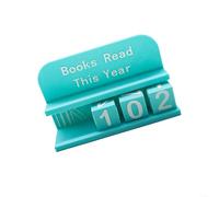 Aprilsunnyzone Book Counter For Books Read This Year With Compact Footprint And Vertical Orientation For Easy Viewing Without Occupying Excessive Desk Area(green)