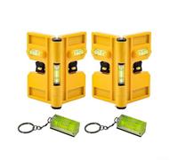 Aprilsunnyzone Collapsible Pipe Angle Level 4pcs With Magnetic Base And Elastic Strap For Spirit Level Accuracy And On-the-Go Measurement Needs(Yellow)