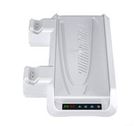 Aprilsunnyzone Dock For PS5 Pro With Active Cooling, Controller Stand, And Headphone Hanger To Optimize Gaming Space(White)