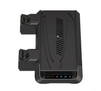 Aprilsunnyzone Dock For PS5 Pro With Active Cooling, Controller Stand, And Headphone Hanger To Optimize Gaming Space(Black)