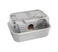 Aprilsunnyzone Extra-Large Double-Layer Transparent Acrylic Hamster Cage For Happy Pets!(Grey)