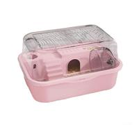 Aprilsunnyzone Extra-Large Double-Layer Transparent Acrylic Hamster Cage For Happy Pets!(Pink)