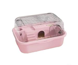 Aprilsunnyzone Extra-Large Double-Layer Transparent Acrylic Hamster Cage For Happy Pets!(Pink)