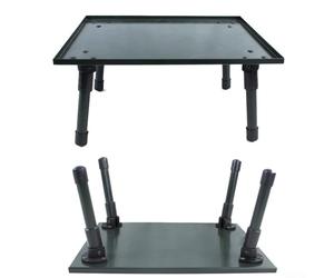 Aprilsunnyzone Fishing Tent Table with Aluminum Alloy Tabletop and Foldable Legs, Designed for Carp Bivvies and Match Anglers Needing a Lightweight, Portable Work (Army Green S#)