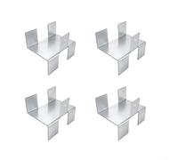 Aprilsunnyzone For Gravel Slab Fixing Clip No-Drill For Fence Board Mounting Bracket Compatible With Wooden And Composite For Fence Panels Steel Construction
