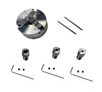 Aprilsunnyzone High Carbon Steel 3 Jaw Self-Centering Lathe Chuck, Manual Grinding Tool with Mounting Bolts, Compact Size for Woodworking, Max Inner Clamping 35Mm(5mm)