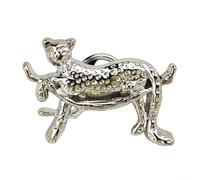 Aprilsunnyzone Leopard Shape Decorative Knobs for Furniture Stylish Brass Handles for Wardrobes (Silver)