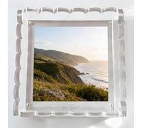 Aprilsunnyzone Modern Acrylic Photo Frame Magnetic Desktop Display Vertical Simple Living Room