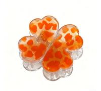 Aprilsunnyzone Modern Art Leopard Print Four Leaf Magnetic Hair Clip For Women Using PP Plastic For Comfort And Durability(Brown)