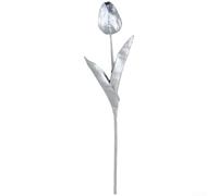 Aprilsunnyzone Modern Artificial Tulips For Apartment Living Spaces For Wedding Prep Rooms And Digital Content Production Sets(Silver)