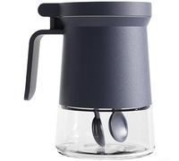 Aprilsunnyzone Moisture-proof Seasoning Bottle Sealed Salt Sugar Jar Glass Seasoning Storage(Starry Blue)