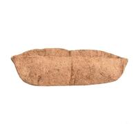Aprilsunnyzone Natural Coconut Fiber Coco Liner Trough Replacement For Hanging Baskets Diameter Options 24 30 36 48 Inches Half Moon Wall Mount Design(24 inches)