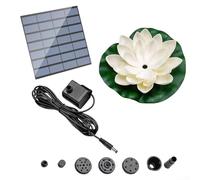 Aprilsunnyzone Outdoor Solar Fountain Pump Lotus Design For Bird Bath Small Pond And For Garden Decor With Adjustable Flow Control(2)