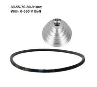 Aprilsunnyzone Pagoda Pulley Wheel Transmission System V Type Belt Set K660 Multiple Step Design For Different Speed Requirements Benchtop Drill Press(18mm)