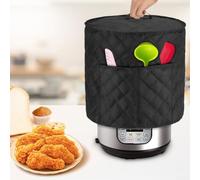 Aprilsunnyzone Pressure Cooker Dust Cover with Handle and Pockets, Compatible with 8 Quart For Instant PAN, Quilted Nylon Material Protects Against Dust and Debris (30 * 33cm)