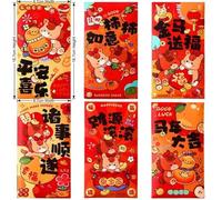 Aprilsunnyzone Red Envelope Pack Of 24 For Lunar New Year Celebration With Horse Design Gold Stamped Elements And Spacious Interior Capacity(C)