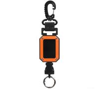 Aprilsunnyzone Retractable Keychain With Quick Release Hook For Secure Key Attachment And Easy Detachment Strong ABS Material For Outdoor And Indoor Applications(Orange)