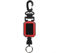 Aprilsunnyzone Retractable Keychain With Quick Release Hook For Secure Key Attachment And Easy Detachment Strong ABS Material For Outdoor And Indoor Applications(Red)