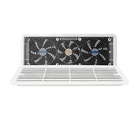 Aprilsunnyzone RV Refrigerator Side Vent Fan with Grille 12V Power for Cooling, Ventilation, and Protection of Refrigerator Compartments in RVs