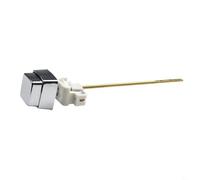 Aprilsunnyzone Side Mount Brass Toilet Tank Lever with Chrome Finish Push Button Flush Handle Featuring Self Tightening Locknut for Front Angle Toilets