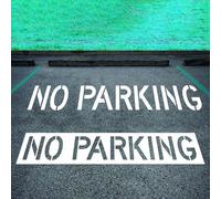 Aprilsunnyzone Silicone No Parking Stencil 12in Tall Letters, Reusable Foldable Template For Marking Parking Lots, Fire Lanes, And Curbs On Asphalt And Concrete