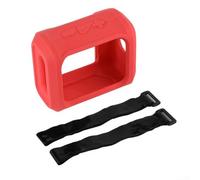 Aprilsunnyzone Silicone Protective Speaker Case Compatible With For JBL GO3 Bicycle Bracket Carrying Case With Precise Button And Charging Cutouts(Red)