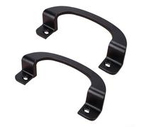 Aprilsunnyzone Sliding Glass Door Handle Pull in Aluminum Alloy Fits 6 5/8 Inches Mounting Hole Suitable for Standard Hook Type Doors Left and Right Hand Use Replacement Part (Black)