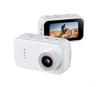 Aprilsunnyzone Thumb Action Camera 1080P HD Video Recorder Compact 1.47 Inch IPS Display 130 Degree Wide Angle Lens For Outdoor For Vlogs And Activities(White)