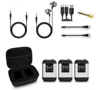 Aprilsunnyzone UHF Wireless In-Ear Monitoring System with Transmitter and Receiver, 20 Adjustable Channels, Auto-Pairing Setup, 110dB Dynamic Range for Studio and Live Use(1-to-2)