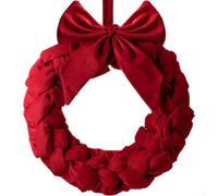 Aprilsunnyzone Velvet Christmas With Bow For Festive Home Decor, Christmas New Year Celebrations(red30cm)