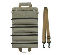 Aprilsunnyzone Waterproof Heavy Duty Tool Roll Bag with Adjustable 45 inch Strap, Designed for Mechanics, Carpenters, and DIY Tool Storage (Army green)