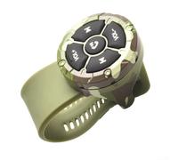 Aprilsunnyzone Wireless Remote Control, IP67 Waterproof Strap Type Phone Controller,ABS+Silicone For Car Bike Motorbike Steering Wheel, Call,Take Photo