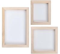 Aprilsunnyzone Wooden Paper Making Frame 3 Piece Set For DIY Handmade Paper Crafts, Various Sizes For Traditional Paper Art
