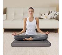 Apriltop Meditation Cushions, Made of Velvet, Buckwheat Husk and Cotton, Pure Color Yoga Pillows for Sitting on Floor, for Bedrooms, Living Rooms, Balconies, Yoga Rooms, Courtyards (Dark Grey)