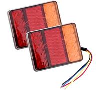 Aprilye 2 Pcs LED Rear Trailer Lights, LED Trailer Lights 12V Universal for Cars RV Trucks - 12 x 9.5 x 2.3cm/ 4.72 x 3.74 x 0.9 inch