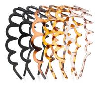 Aprince Zig Zag Headbands for Women 6Pcs, Tortoise Shell Headband, Plastic Headband Non-Slip, Wavy Headbands with Teeth, Shark Tooth Hairbands, Comb Hair band for Girls, 90s Fashion U-shape Hair Hoop