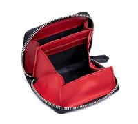 AprinCtempsD RFID Blocking Women‘s Small Wallet Genuine Leather Ladies Mini Purse with Coin Pocket Men's Credit Card Organizer Change Pouch with Zip (Black)