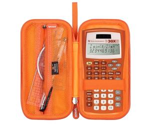 Aproca Calculator Case Compatible with Texas Instruments TI-30XIIS / TI-30X IIS 2-Line/Casio FX-991EX Fx-82es Plus Scientific Calculator, Storage Bag - Orange (Case Only)