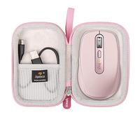 Aproca Case Compatible with Logitech Logitech MX Anywhere 3S / MX Anywhere 3 / Anywhere 2 Compact Wireless Mouse, Portable Hard Storage Bag for Accessories -Pink (Case Only)