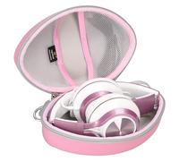 Aproca Headphones Case Compatible with AILIHEN MS300 / Artix CL750 / AILIHEN C8 Over-Ear Headphones, Portable Headset Bag-Pink