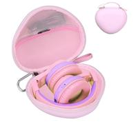 Aproca Kids Headphones Case Compatible with iClever BTH12 / HS19 / BTH26 Kids Bluetooth Headphones, Storage Hard Bag -Cloud Pink (Case Only)
