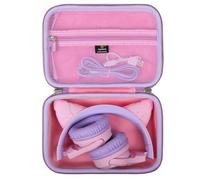 Aproca Kids Headphones Case Compatible with Riwbox CF9 Riwbox CF9 Cat Ear Kids Bluetooth Headphones, Storage Hard Bag -Pink (Case Only)