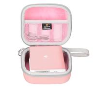 Aproca Pink Hard Travel Storage Protective Case, for Phomemo M02 Label Maker Pocket Printer Mini Sticker Printer and Roll Papers, S1396
