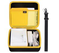 Aproca Storage Case Compatible with Kodak Dock Plus 4PASS / Premium 4x6 Portable Instant Photo Printer, Hard Bag for sheets and charger -Black with Yellow Zipper