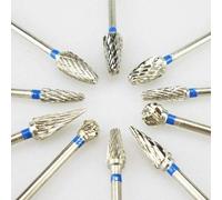 Aprodite 10 Pcs Lab Polishing Bur Drills Tungsten Steel Carbide Burs Burrs 2.35MM