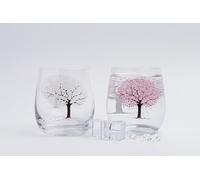 APROFAMILY Emotional Korean Wine Glass Cup with Changing Cherry Blossom Color Soju, Whiskey, tequila, sake, and other alcoholic beverages are available (WINE)