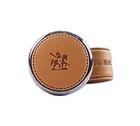 APROFAMILY [Leather Power Knob] BLACKSUIT Power Handle Spinner Handle Car Accessories luxury Hi-quality Power Handle Steering Wheel Spinner Knob (Orange Brown)