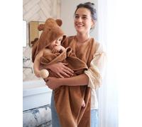 Apron Baby Bath Cape for Parent/Baby caramel